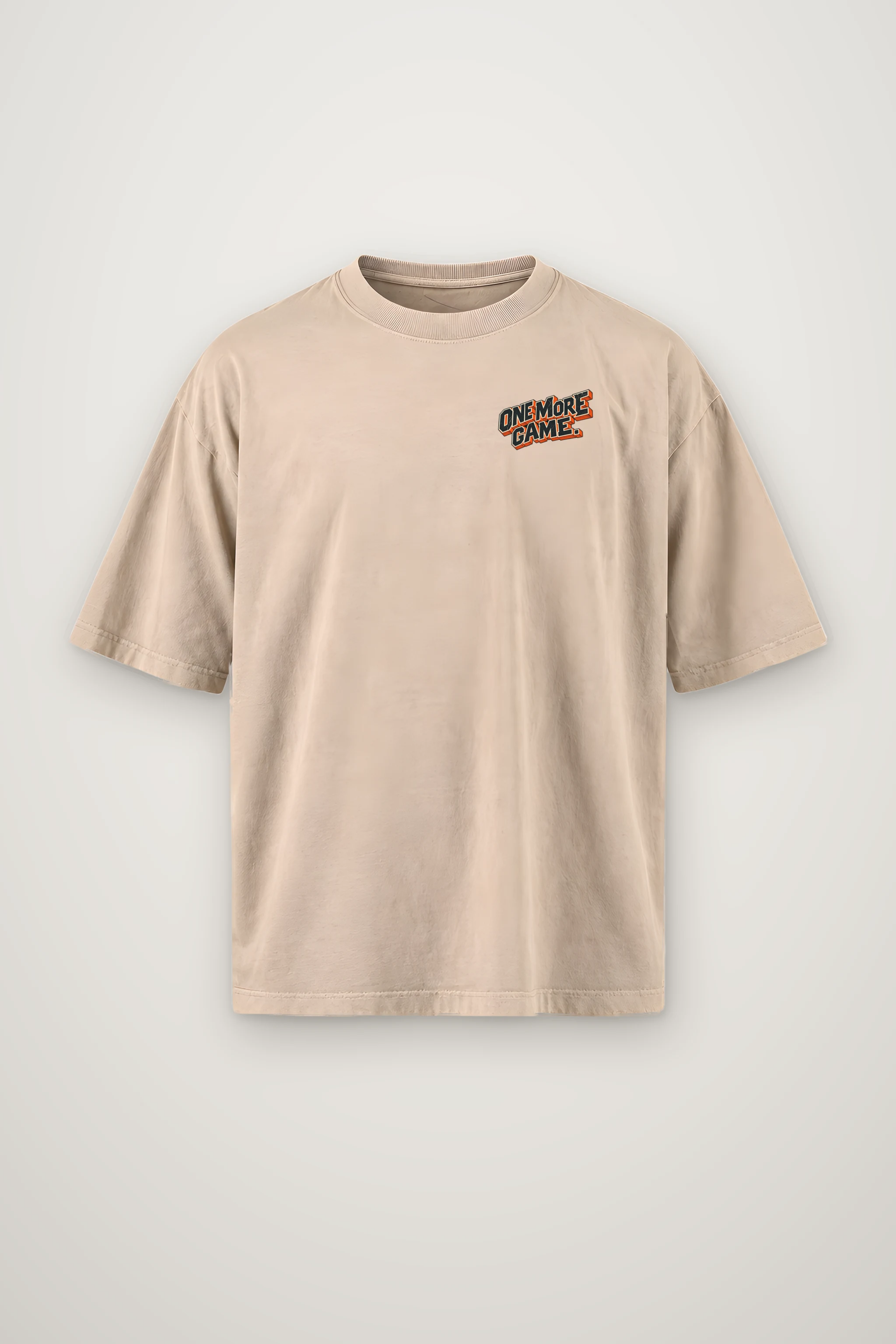 "One More Game" Men's Oversized Heavyweight Crewneck T-Shirt