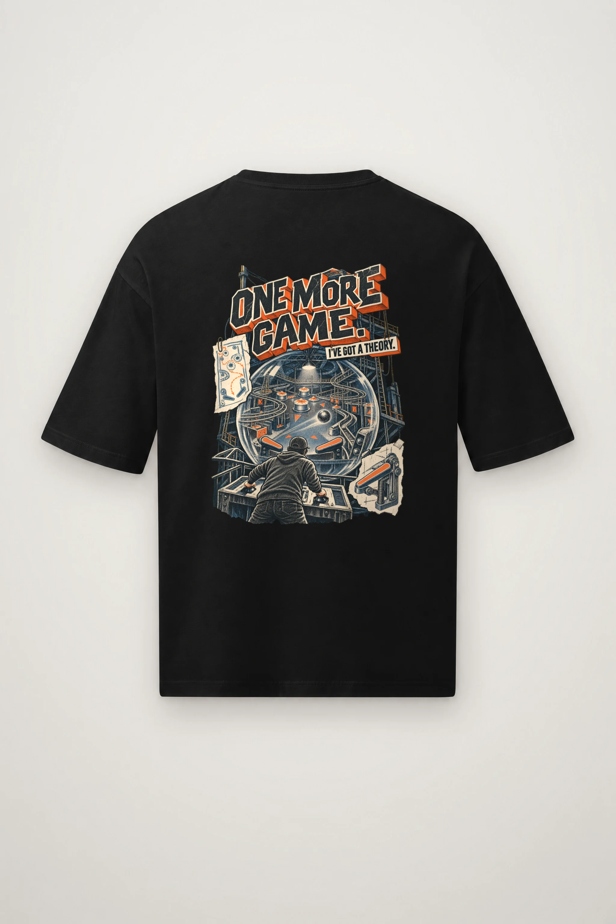 "One More Game" Men's Oversized Heavyweight Crewneck T-Shirt