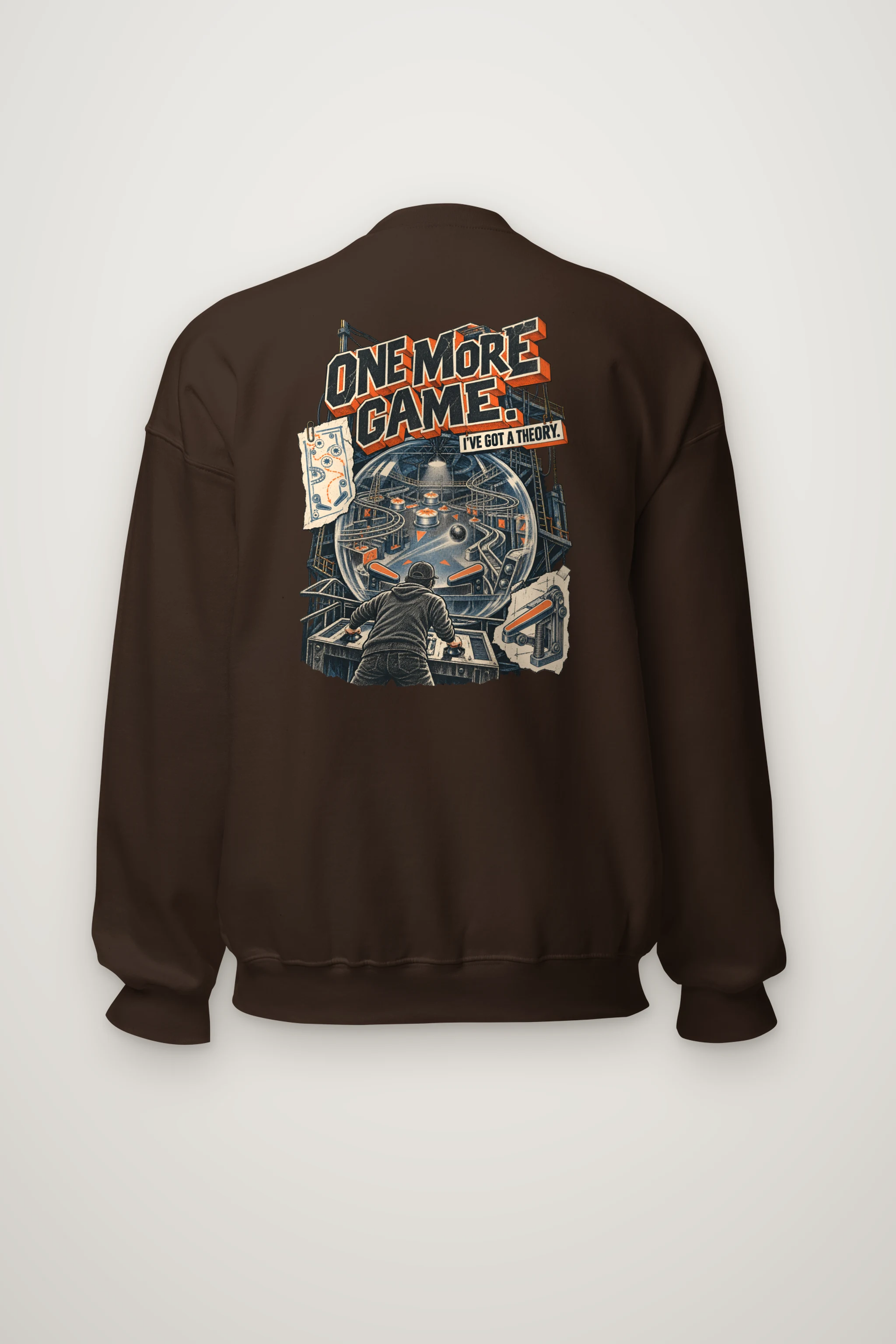 "One More Game Pinball" Heavy Blend Unisex Crewneck Sweatshirt