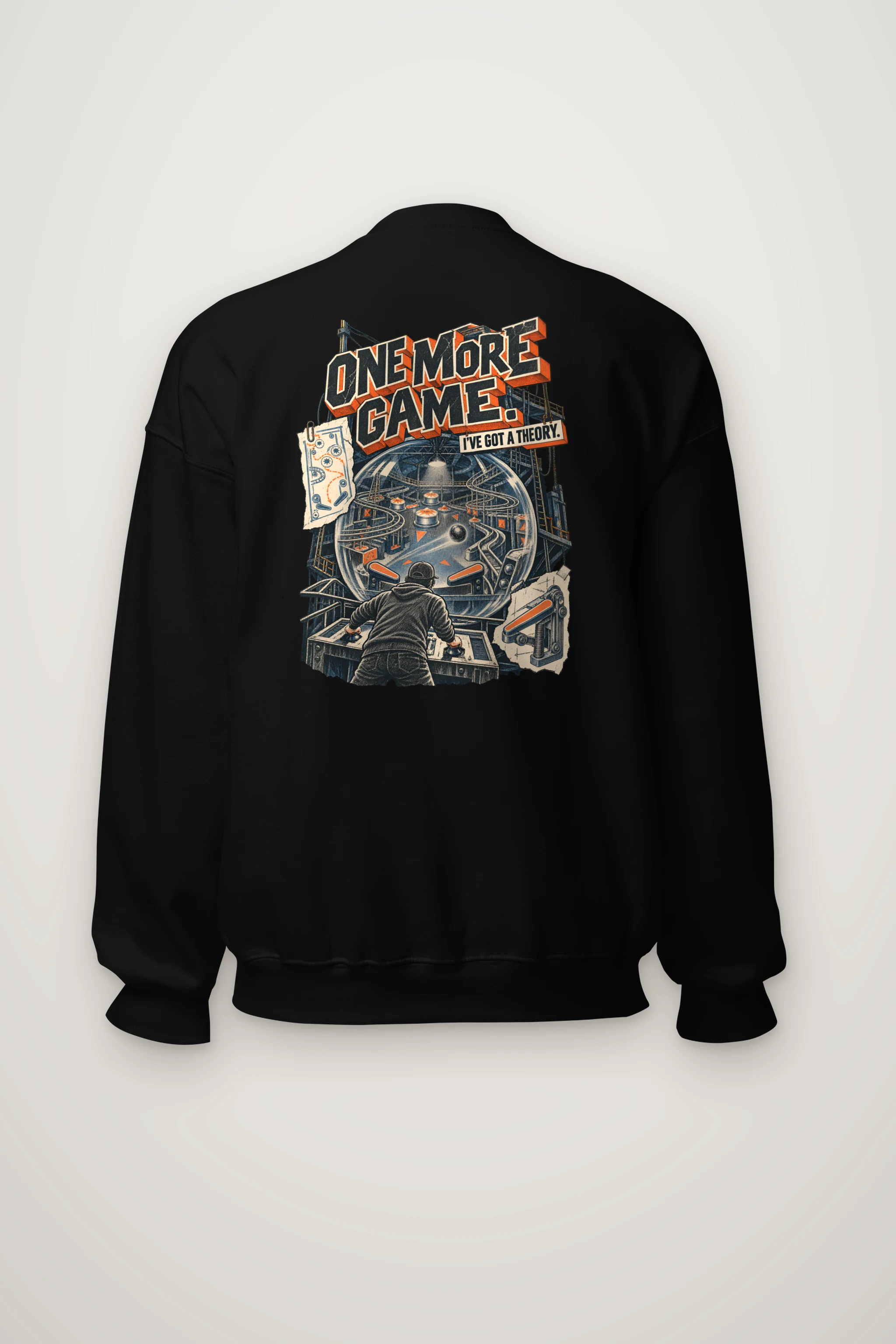 "One More Game Pinball" Heavy Blend Unisex Crewneck Sweatshirt
