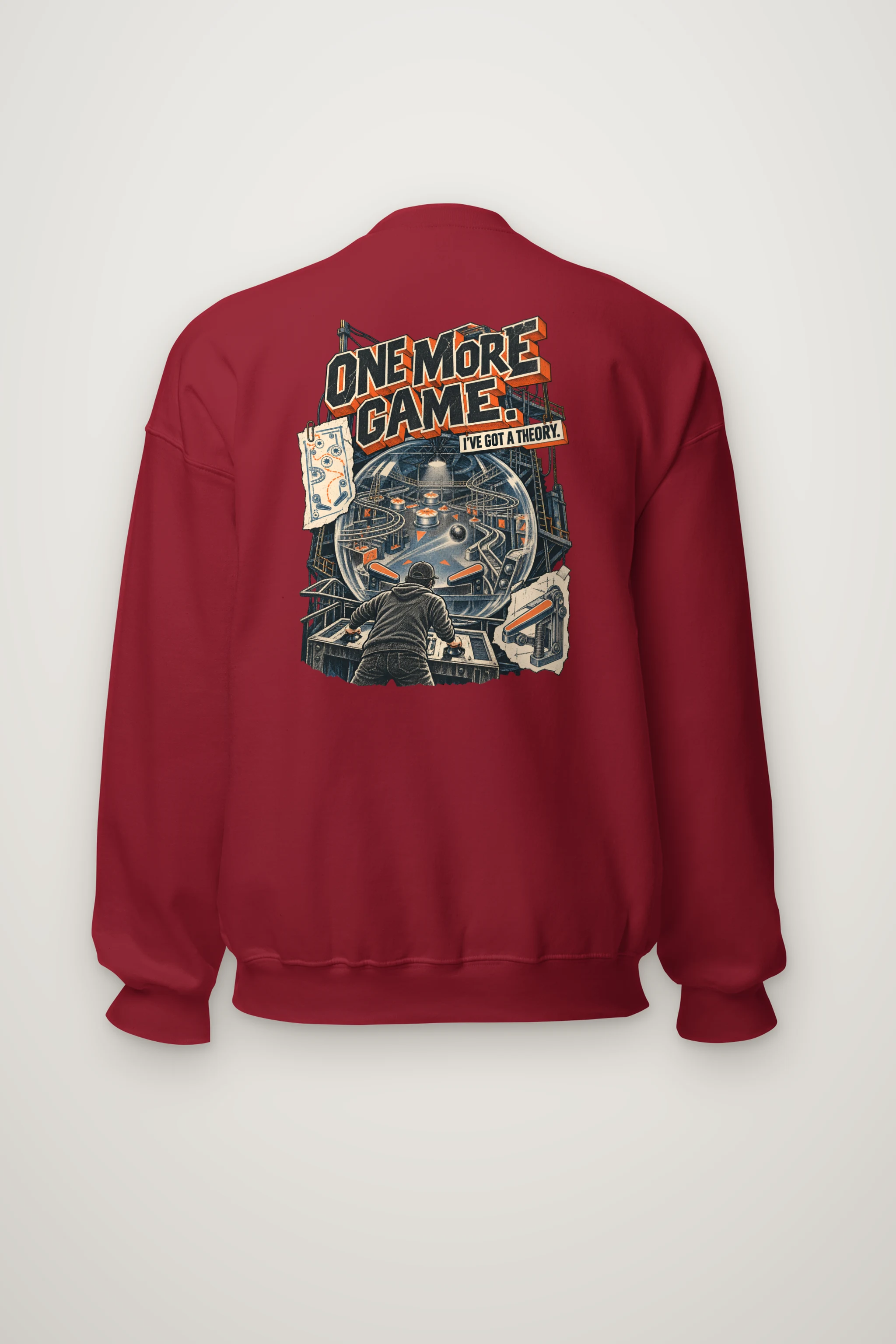 "One More Game Pinball" Heavy Blend Unisex Crewneck Sweatshirt