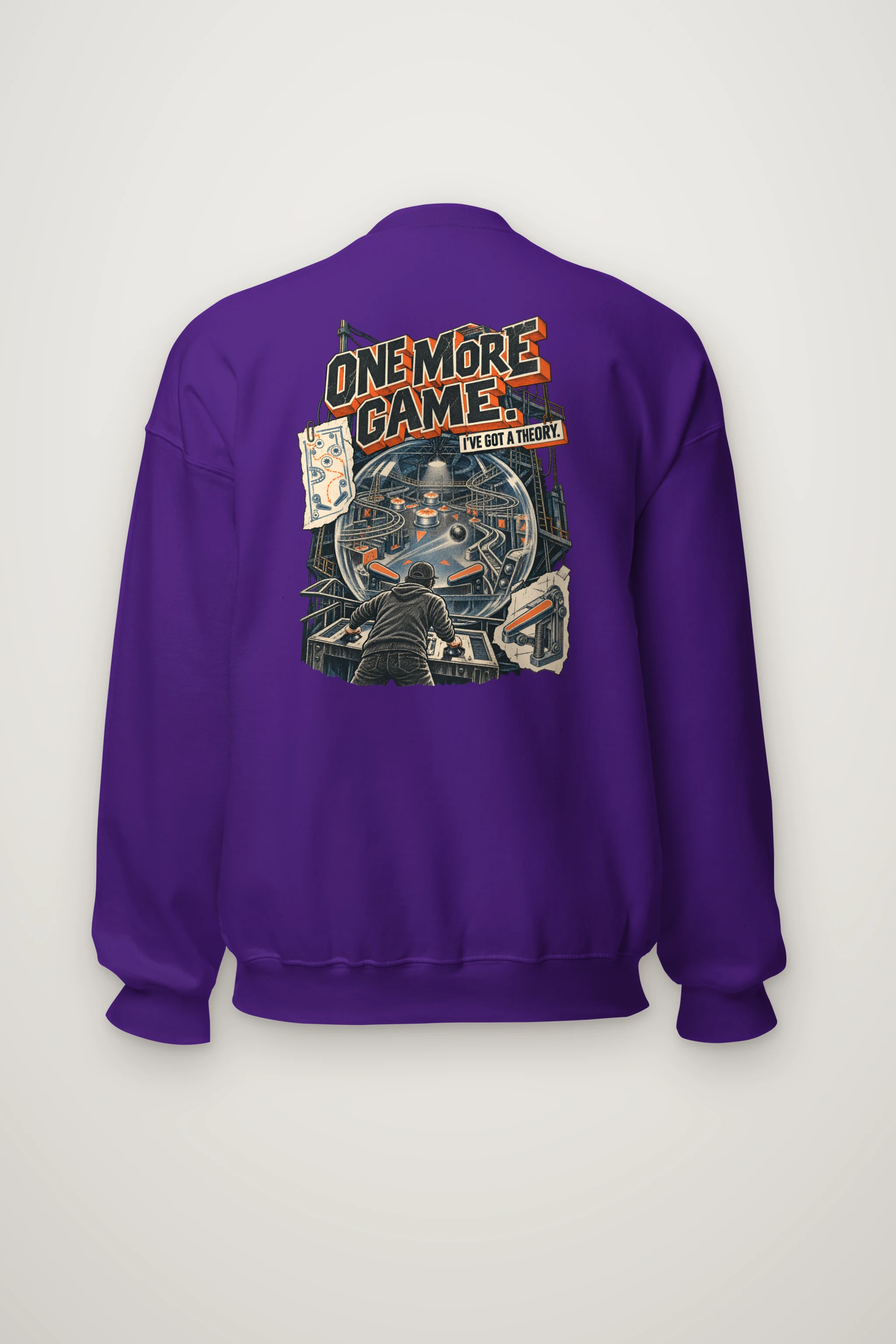 "One More Game Pinball" Heavy Blend Unisex Crewneck Sweatshirt