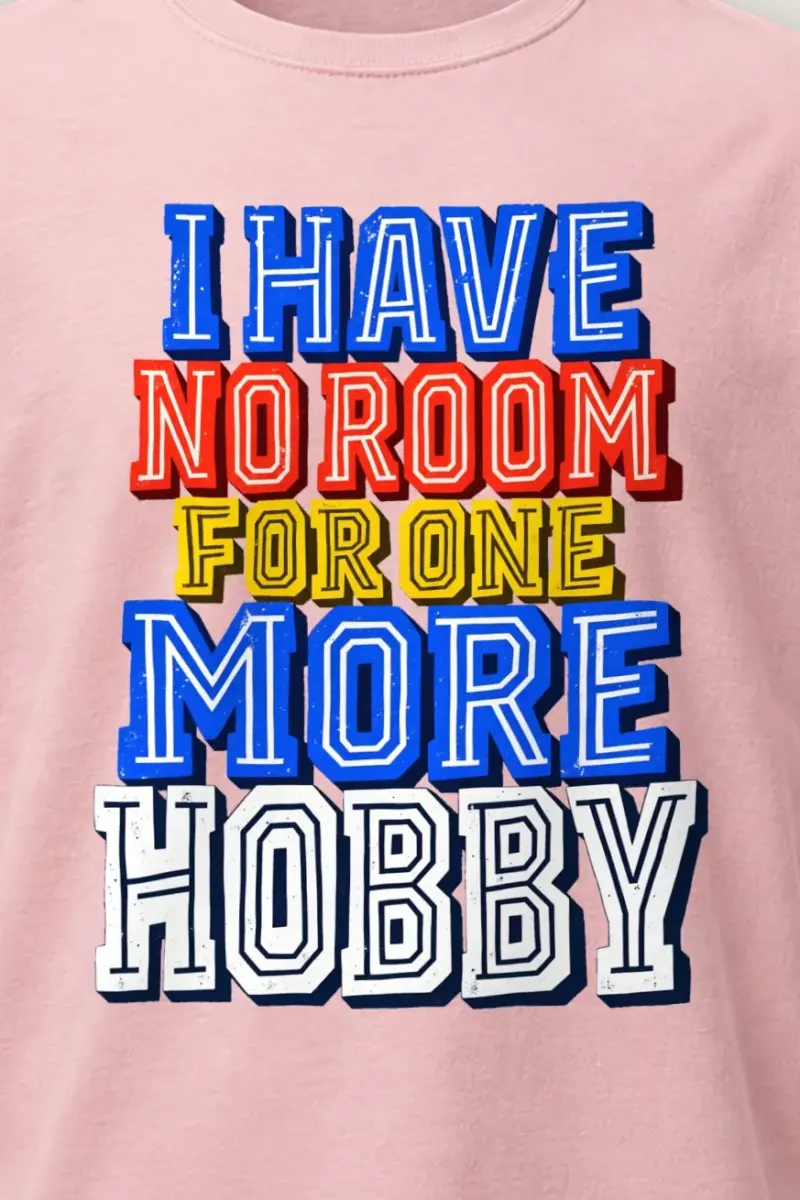 "One More Hobby" Heavyweight Unisex Crewneck T-shirt