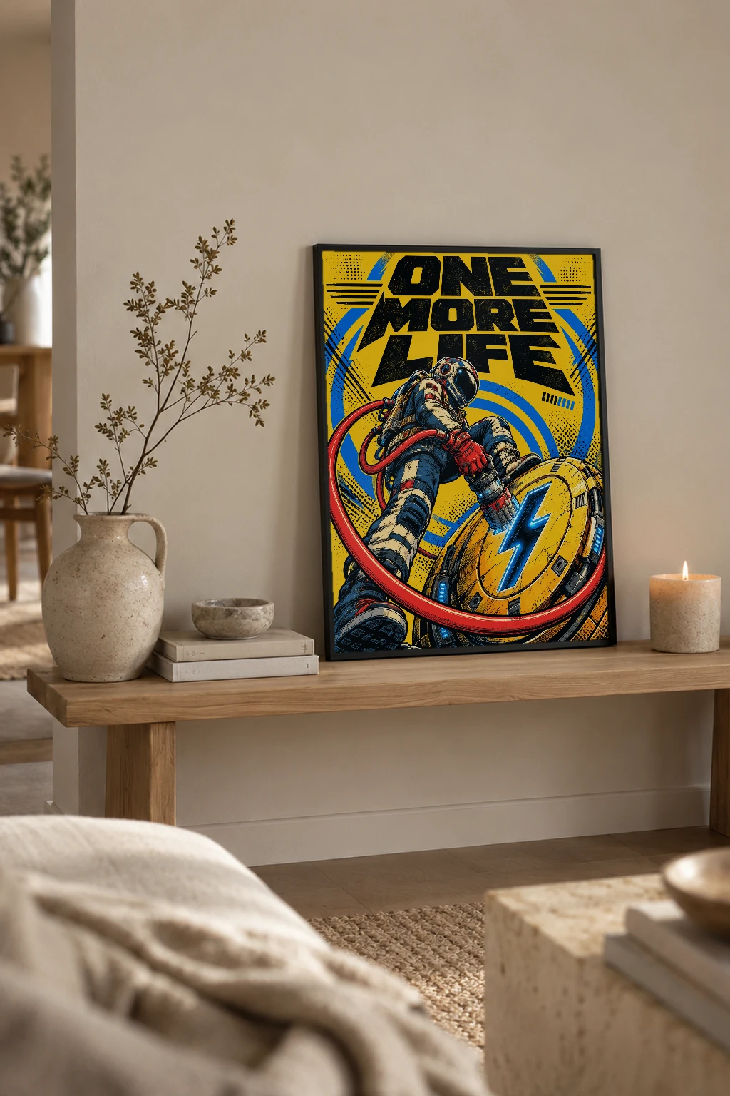 "One More Life" Premium Wooden Framed Poster