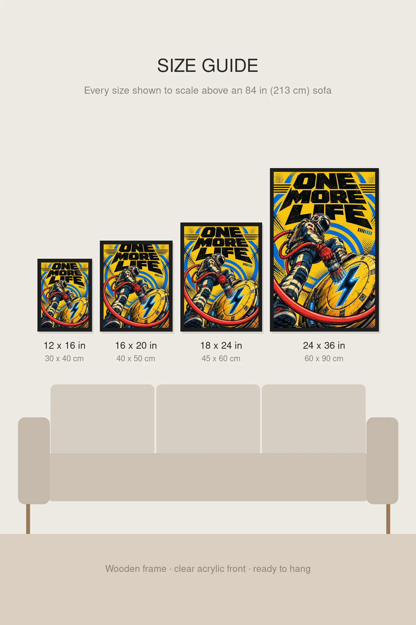 "One More Life" Premium Wooden Framed Poster