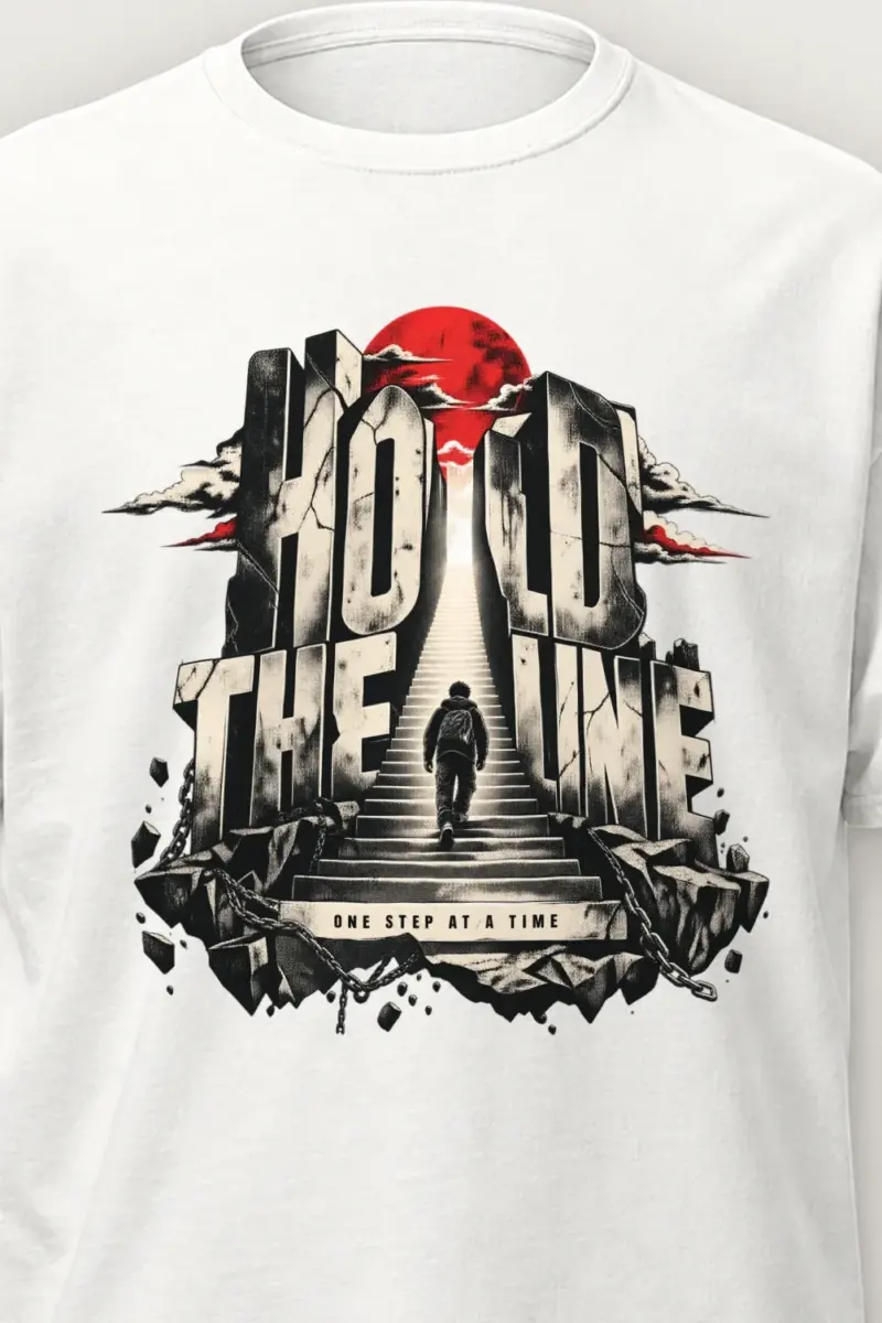"One Step At A Time" Heavyweight Unisex Crewneck T-shirt