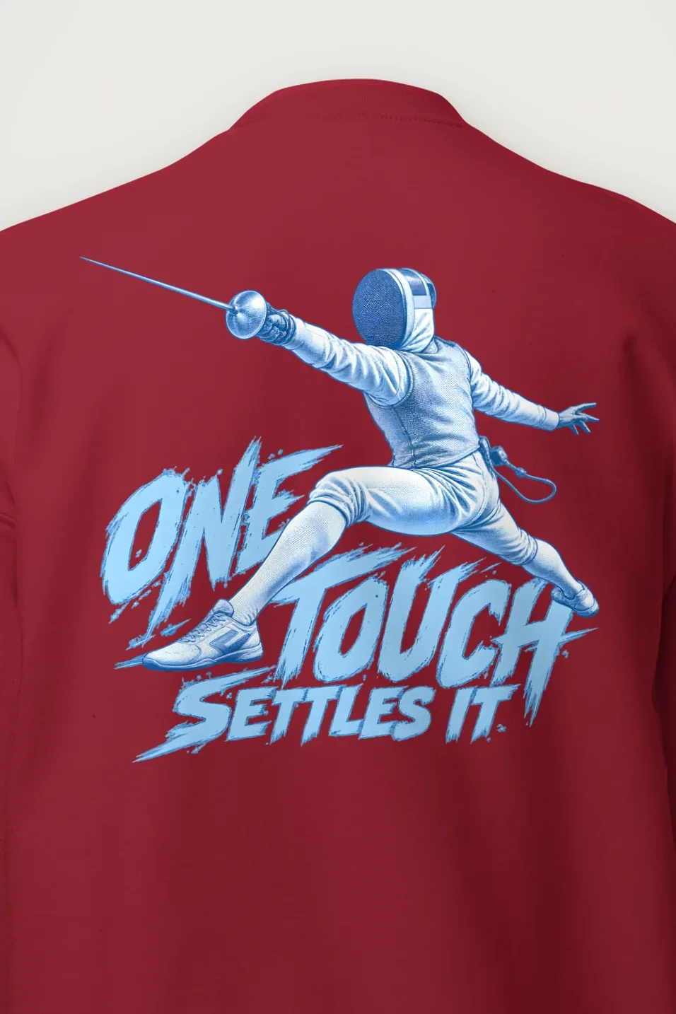 "One Touch Settles It" Heavy Blend Unisex Crewneck Sweatshirt - the graphic up close