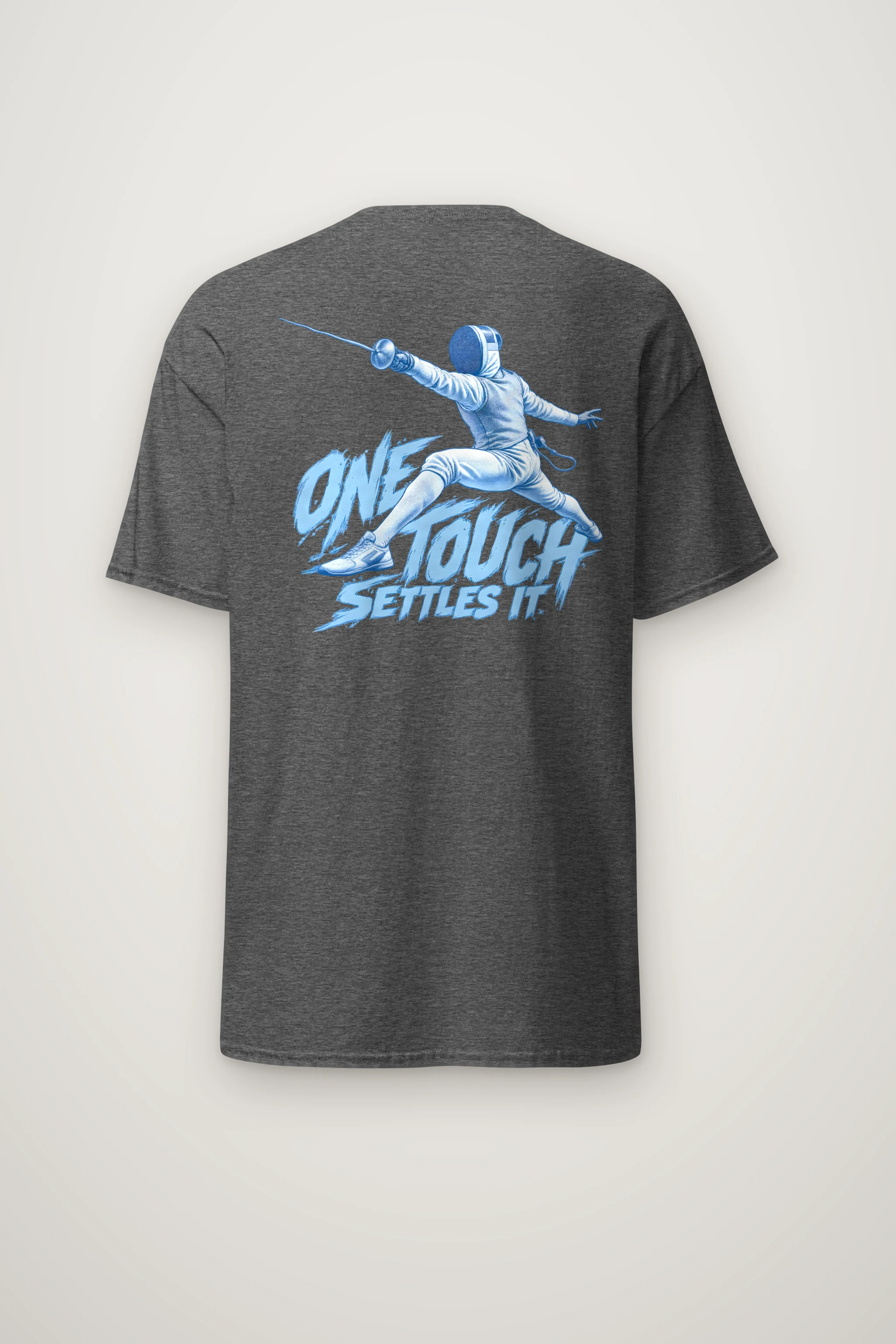 "One Touch Settles It" Heavyweight Unisex Crewneck T-shirt