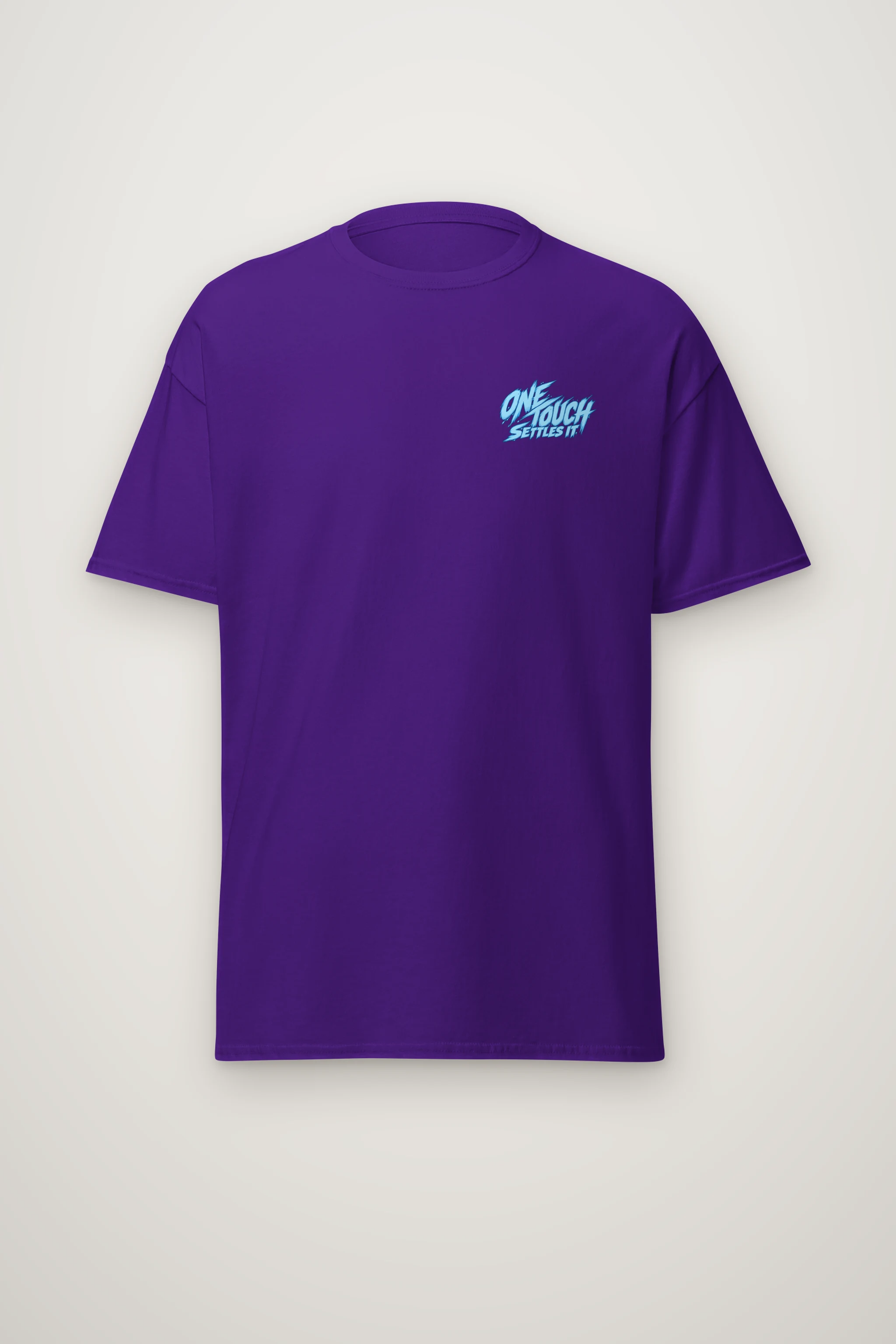 "One Touch Settles It" Heavyweight Unisex Crewneck T-shirt