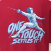 "One Touch Settles It" Heavyweight Unisex Crewneck T-shirt