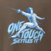 "One Touch Settles It" Men's Oversized Heavyweight Crewneck T-Shirt