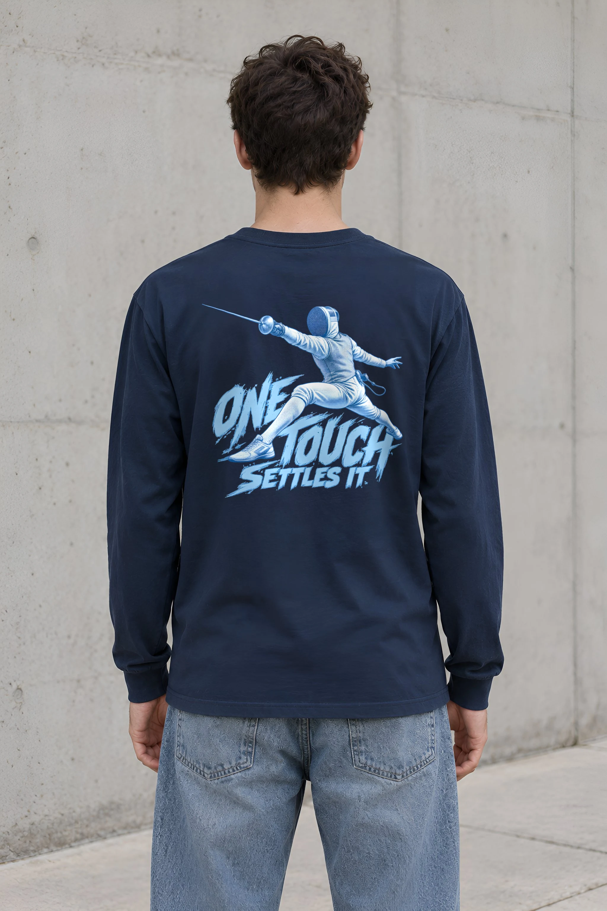 "One Touch Settles It" Unisex Longsleeve T-shirt
