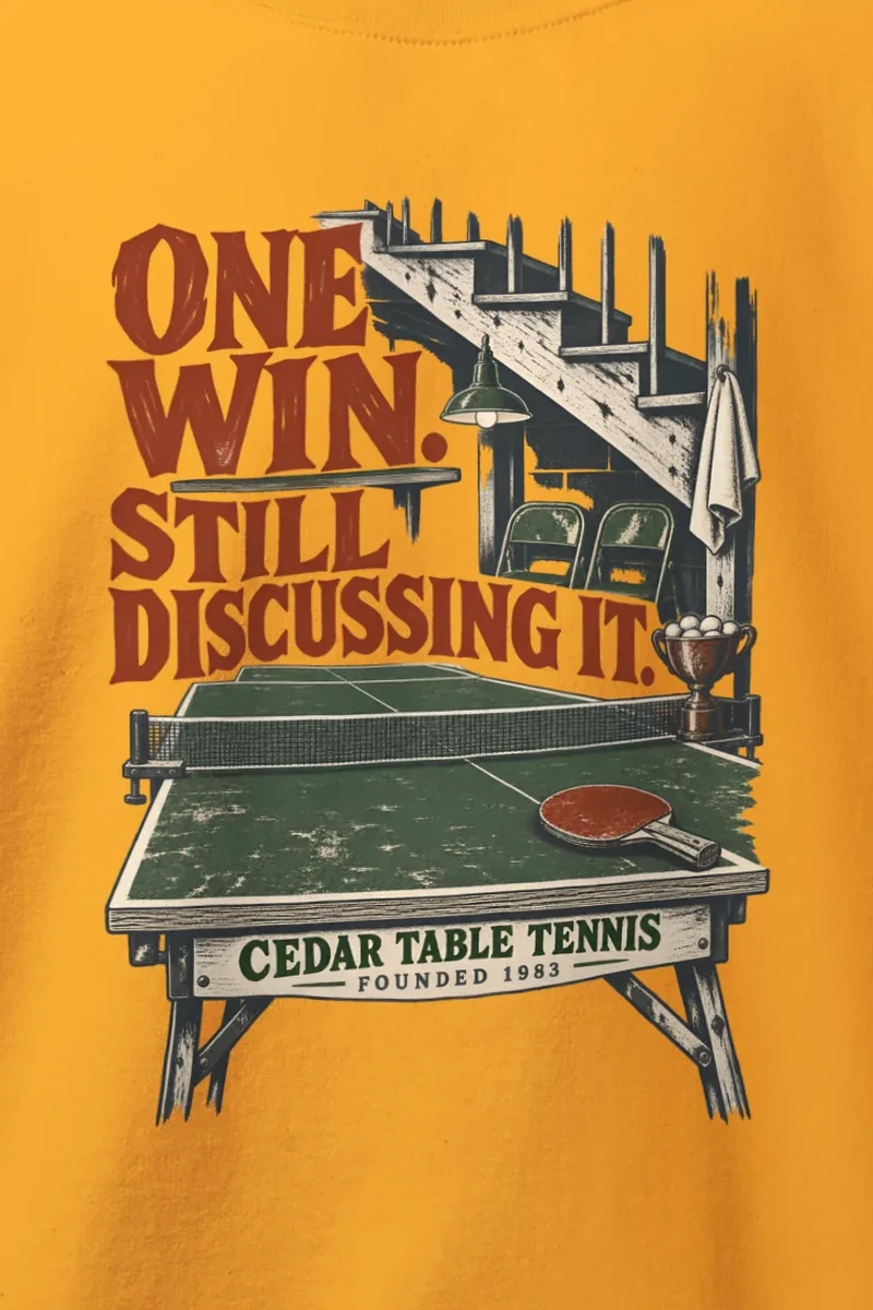 "One Win" Heavy Blend Unisex Crewneck Sweatshirt - the graphic up close
