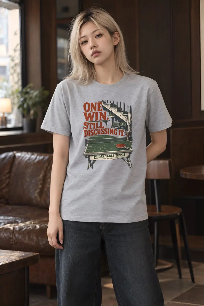 “One Win Still Discussing It” Heavyweight Unisex Crewneck T-shirt