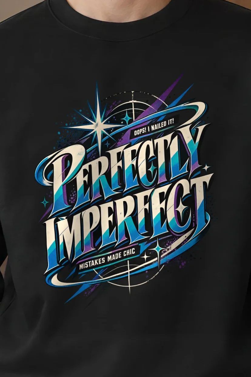 "Oops I Nailed It" 1 Crewneck Sweatshirt - the graphic up close