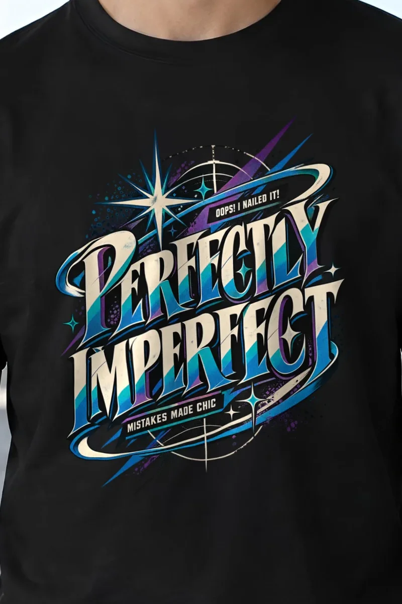 "Oops I Nailed It" Heavyweight Unisex Crewneck T-shirt - the graphic up close