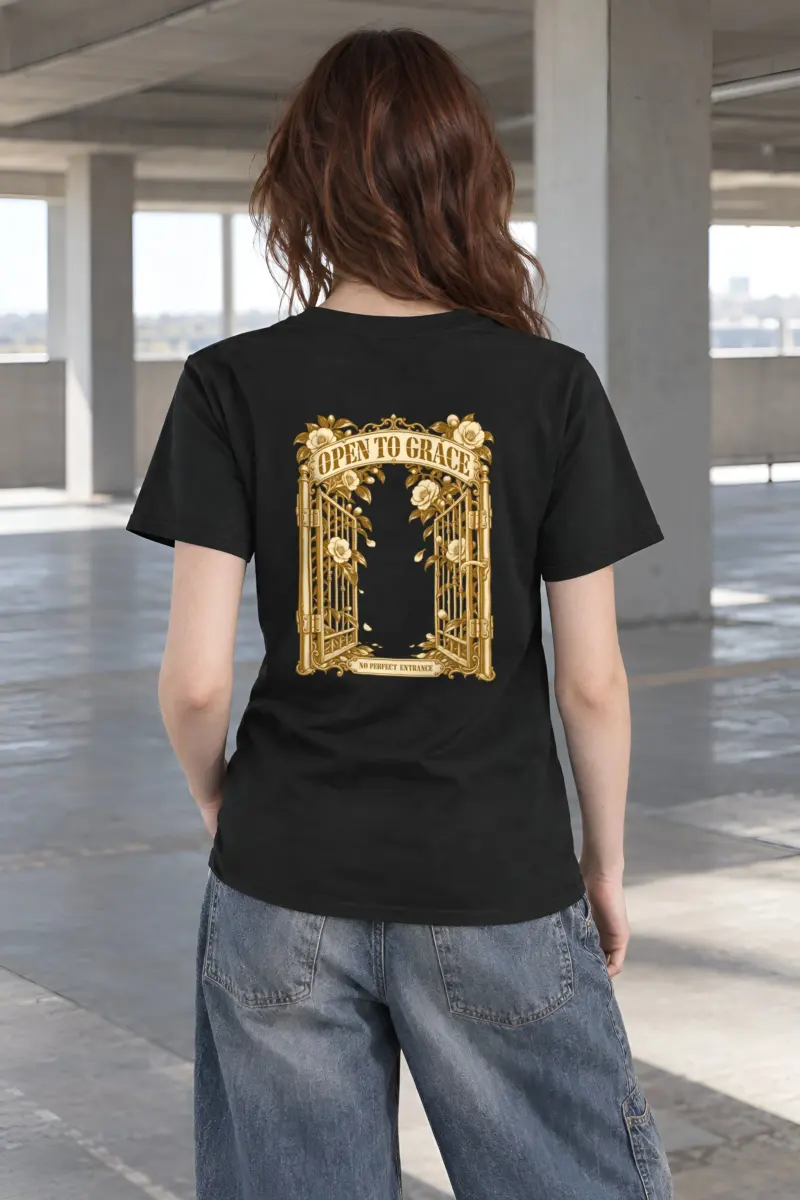 "Open to Grace" Heavyweight Unisex Crewneck T-shirt