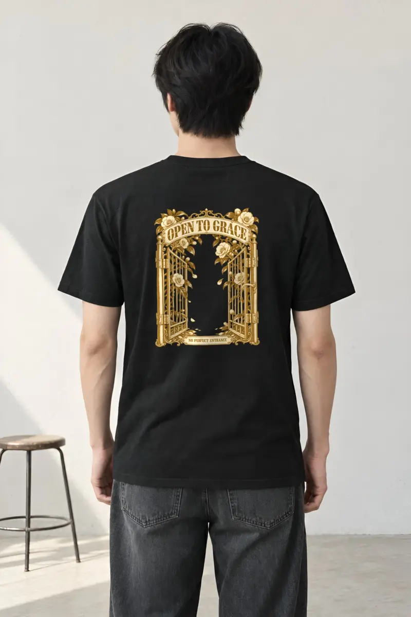 "Open to Grace" Heavyweight Unisex Crewneck T-shirt