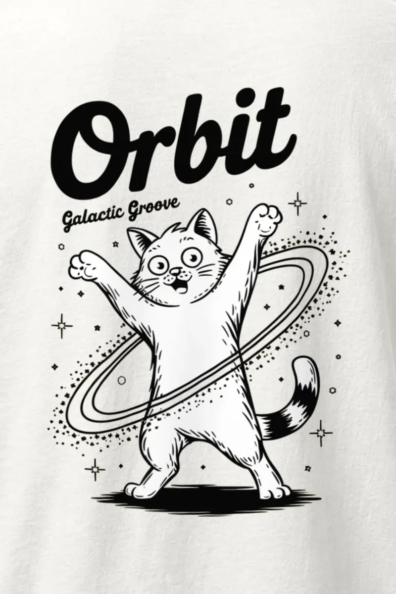 "Orbit Galactic Groove" Heavyweight Unisex Crewneck T-shirt