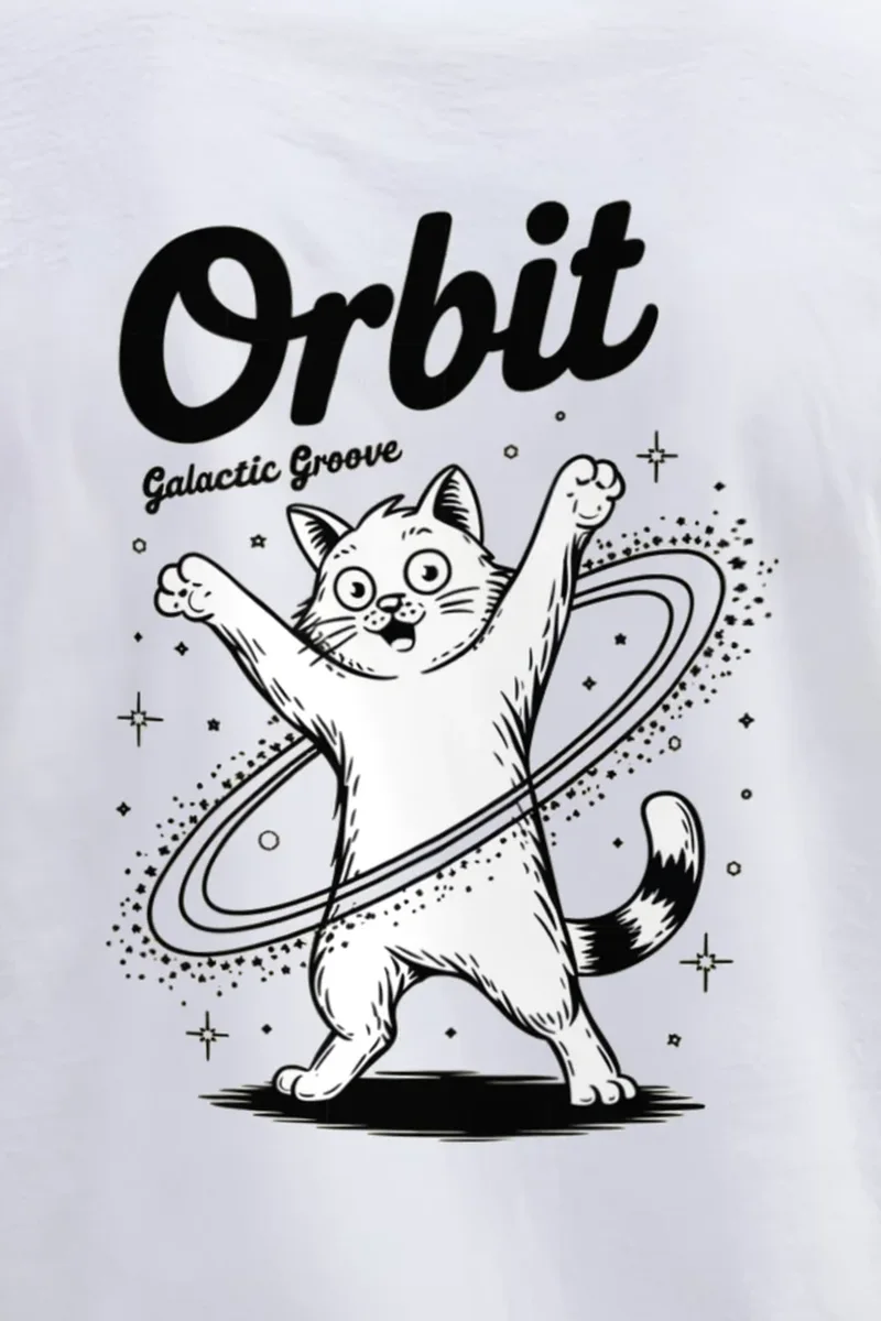 "Orbit Galactic Groove" Heavyweight Unisex Crewneck T-shirt