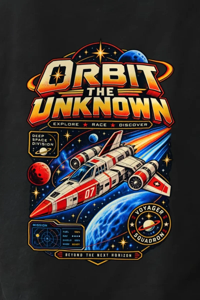 "Orbit The Unknown" Heavyweight Unisex Crewneck T-shirt