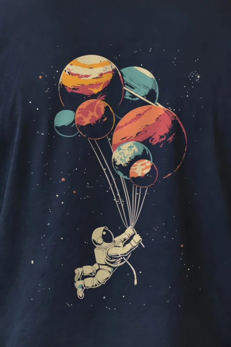 "Orbital Daydream" Unisex Longsleeve T-shirt - the graphic up close