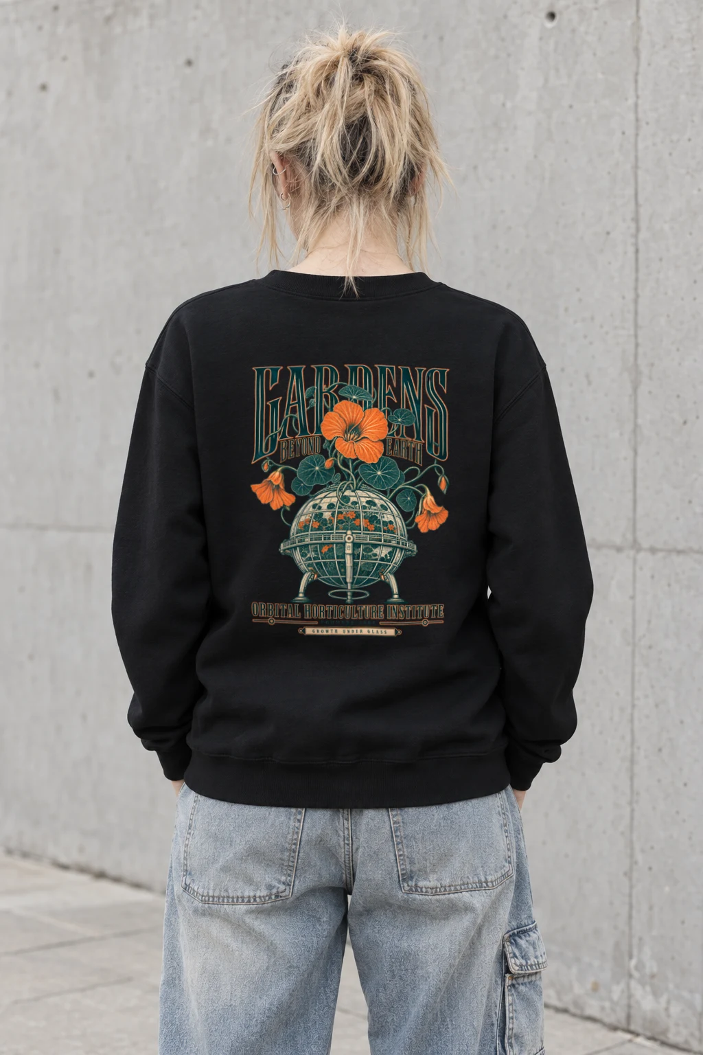 "Orbital Horticulture Institute" Heavy Blend Unisex Crewneck Sweatshirt
