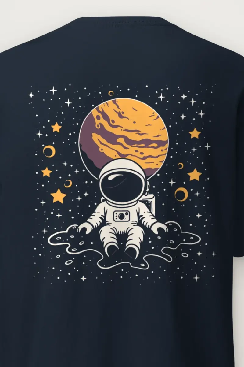 "Orbiting Astronaut" Heavyweight Unisex Crewneck T-shirt
