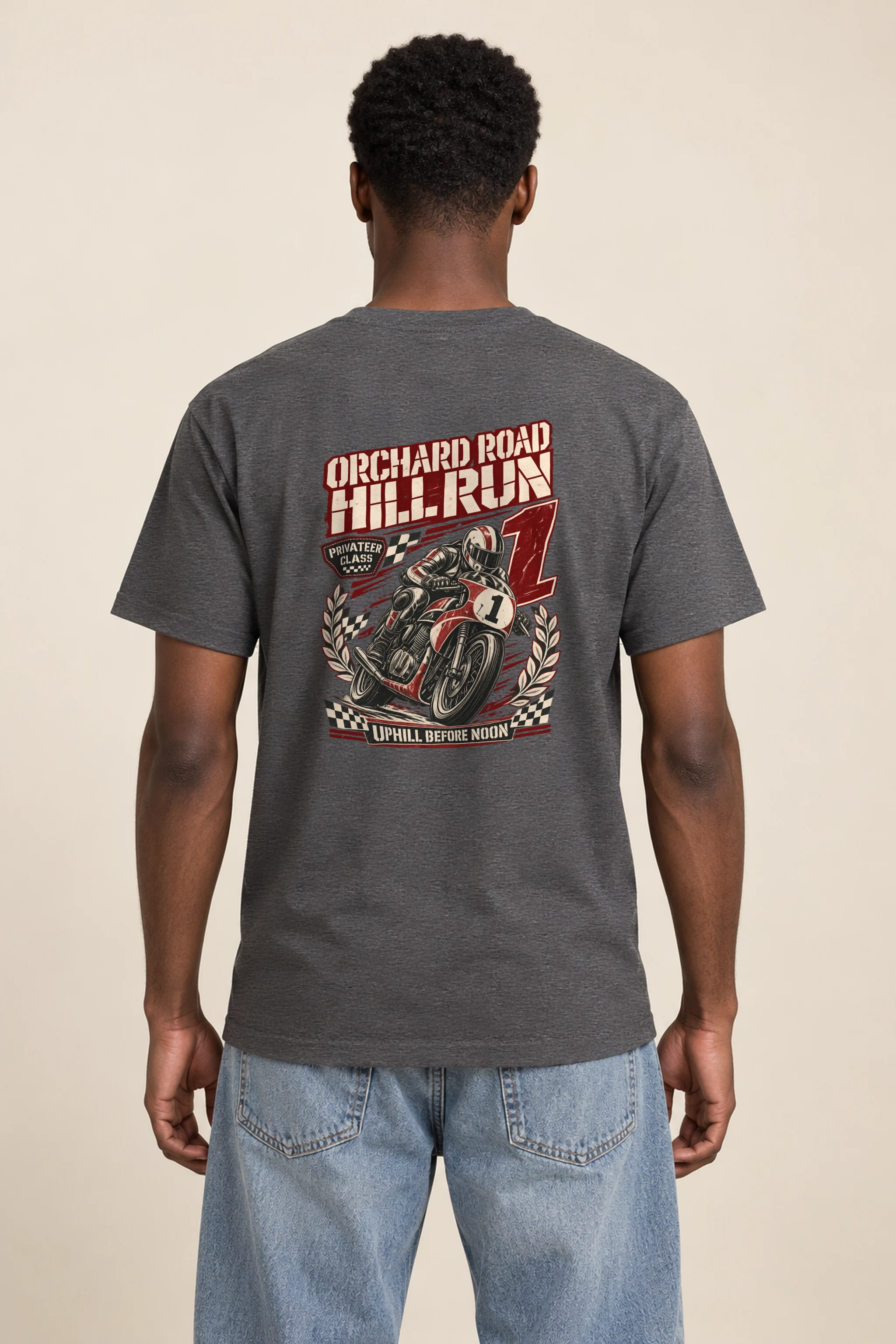 "Orchard Road Hill Run" Heavyweight Unisex Crewneck T-shirt