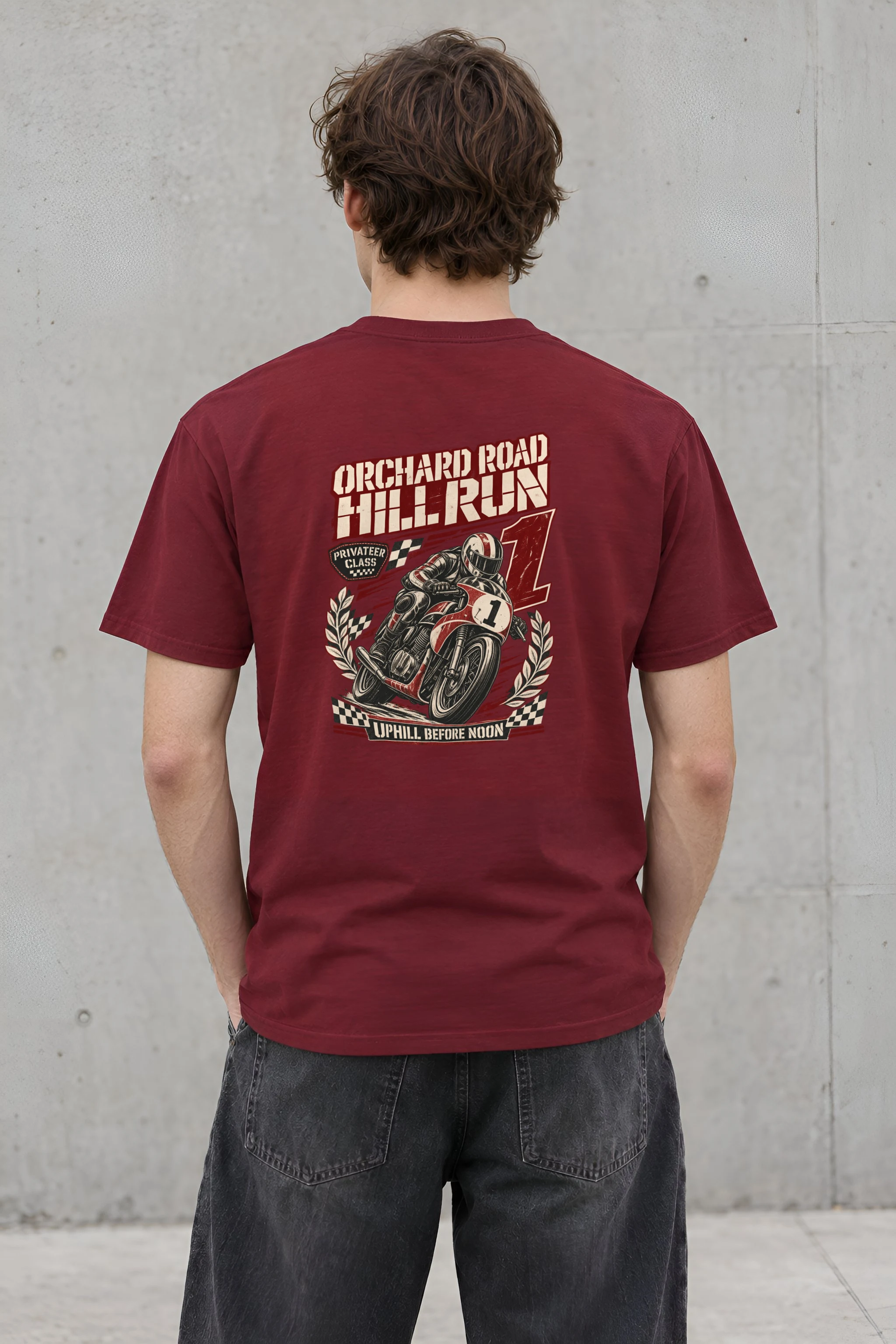 "Orchard Road Hill Run" Heavyweight Unisex Crewneck T-shirt