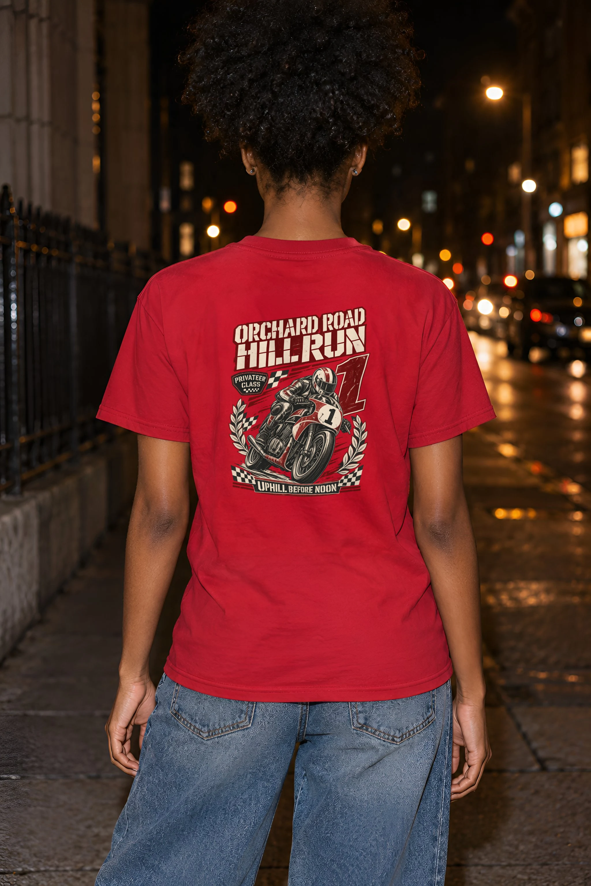 "Orchard Road Hill Run" Heavyweight Unisex Crewneck T-shirt