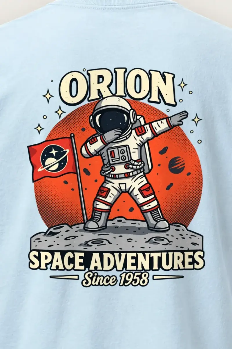 "Orion Space Adventures" Heavyweight Unisex Crewneck T-shirt