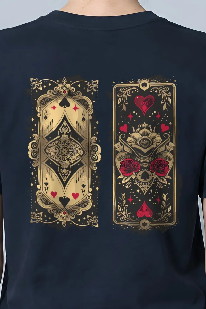 "Ornate Ace Panels" Heavyweight Unisex Crewneck T-shirt