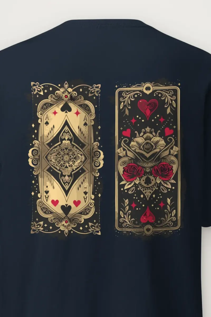"Ornate Ace Panels" Heavyweight Unisex Crewneck T-shirt