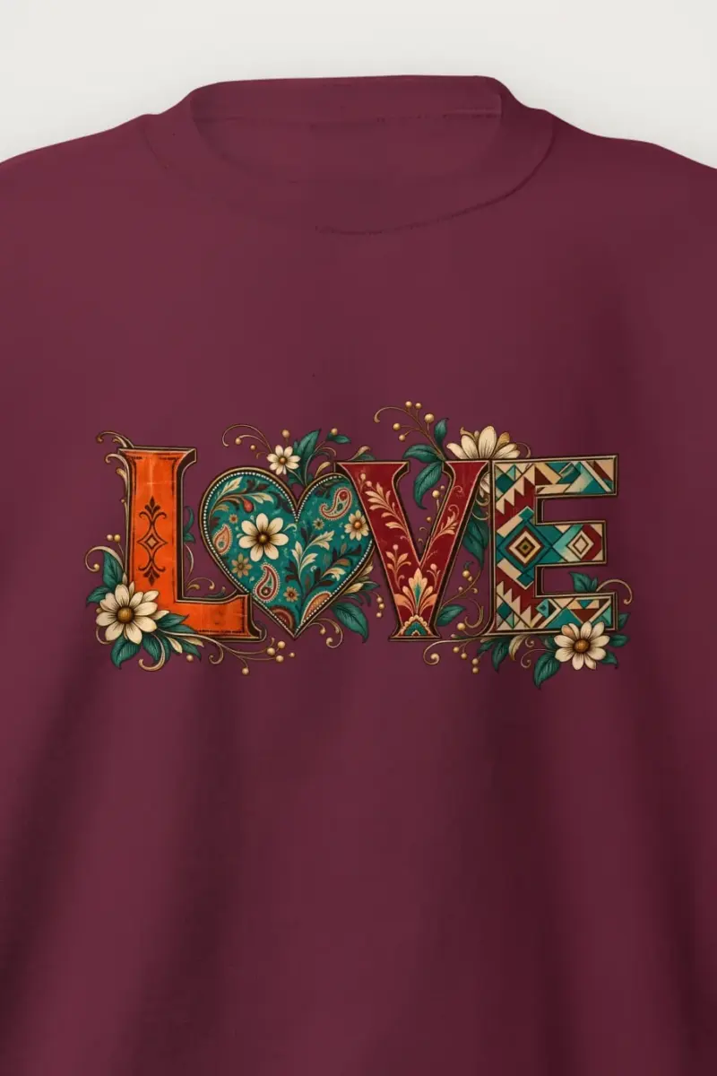 "Ornate Love" Heavy Blend Unisex Crewneck Sweatshirt