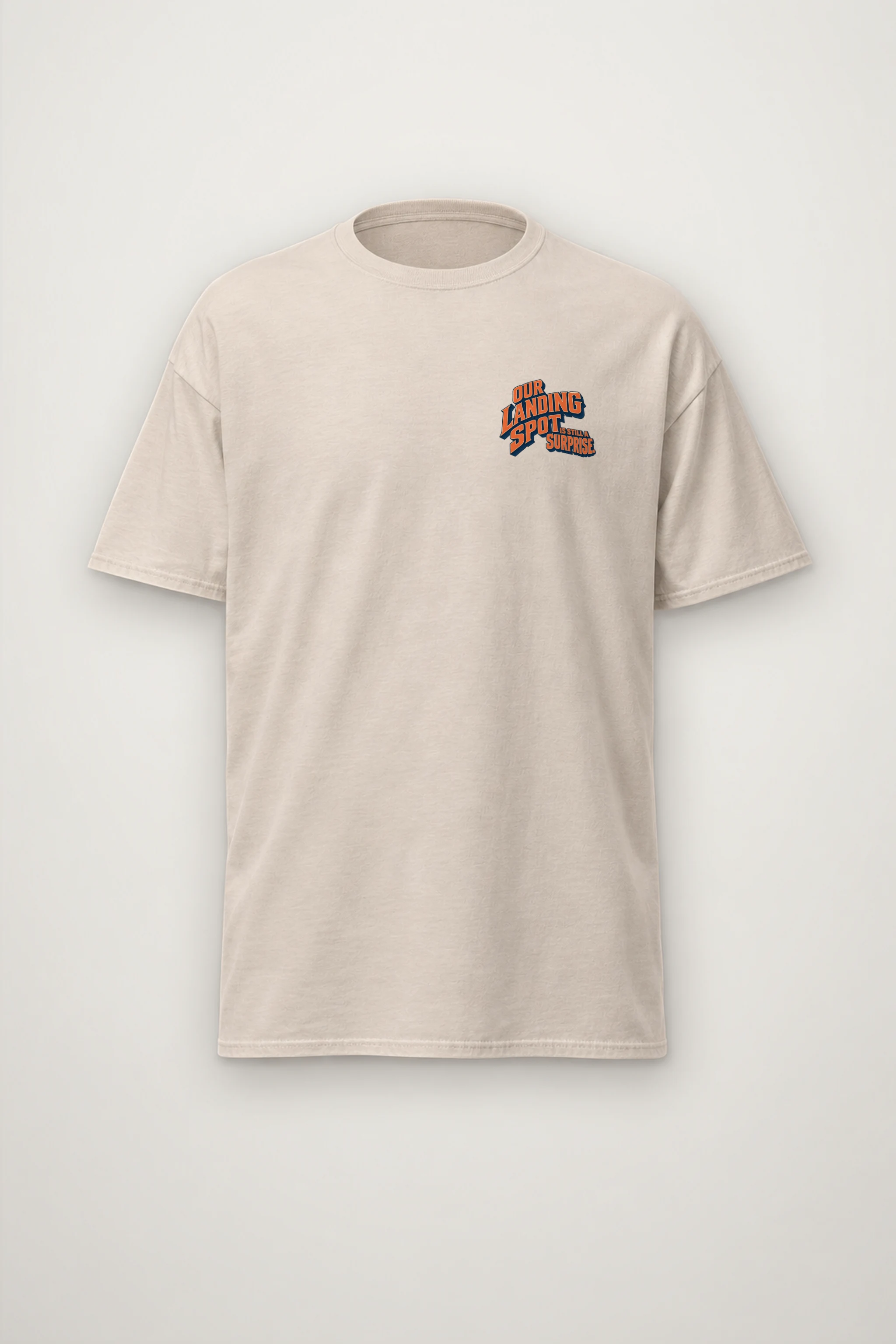 "Our Landing Spot Is Still a Surprise" Heavyweight Unisex Crewneck T-shirt