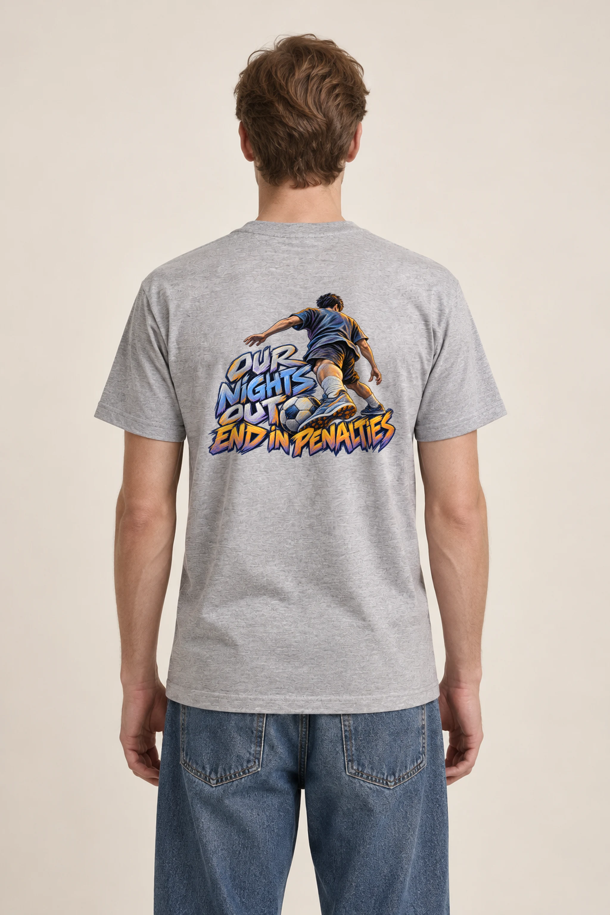 "Our Nights Out End in Penalties" Heavyweight Unisex Crewneck T-shirt