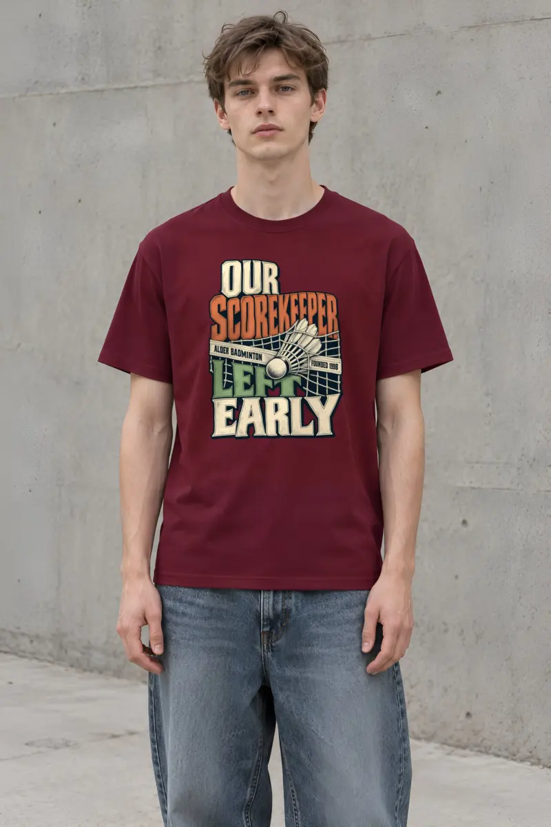 "Our Scorekeeper Left Early" Heavyweight Unisex Crewneck T-shirt