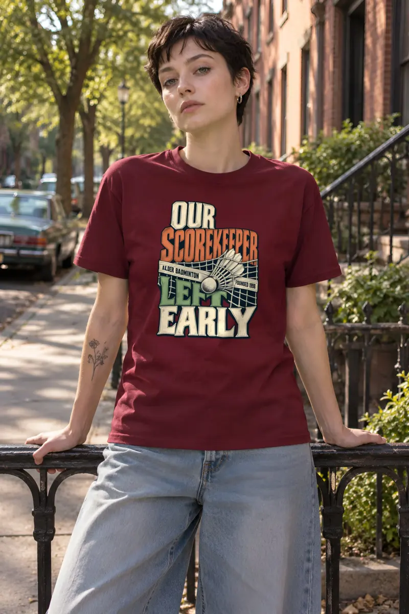 "Our Scorekeeper Left Early" Heavyweight Unisex Crewneck T-shirt