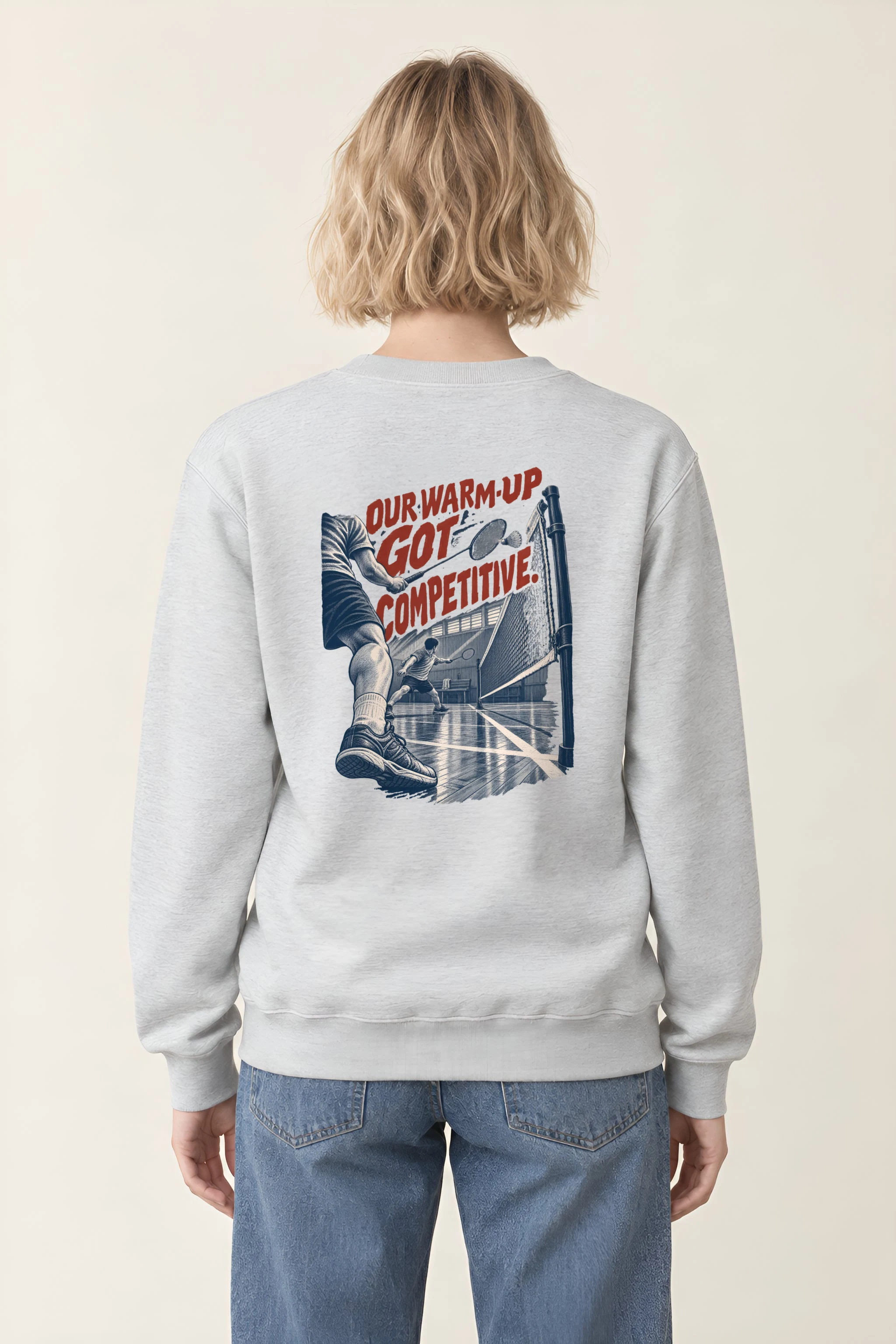 "Our Warm-Up Got Competitive" Heavy Blend Unisex Crewneck Sweatshirt