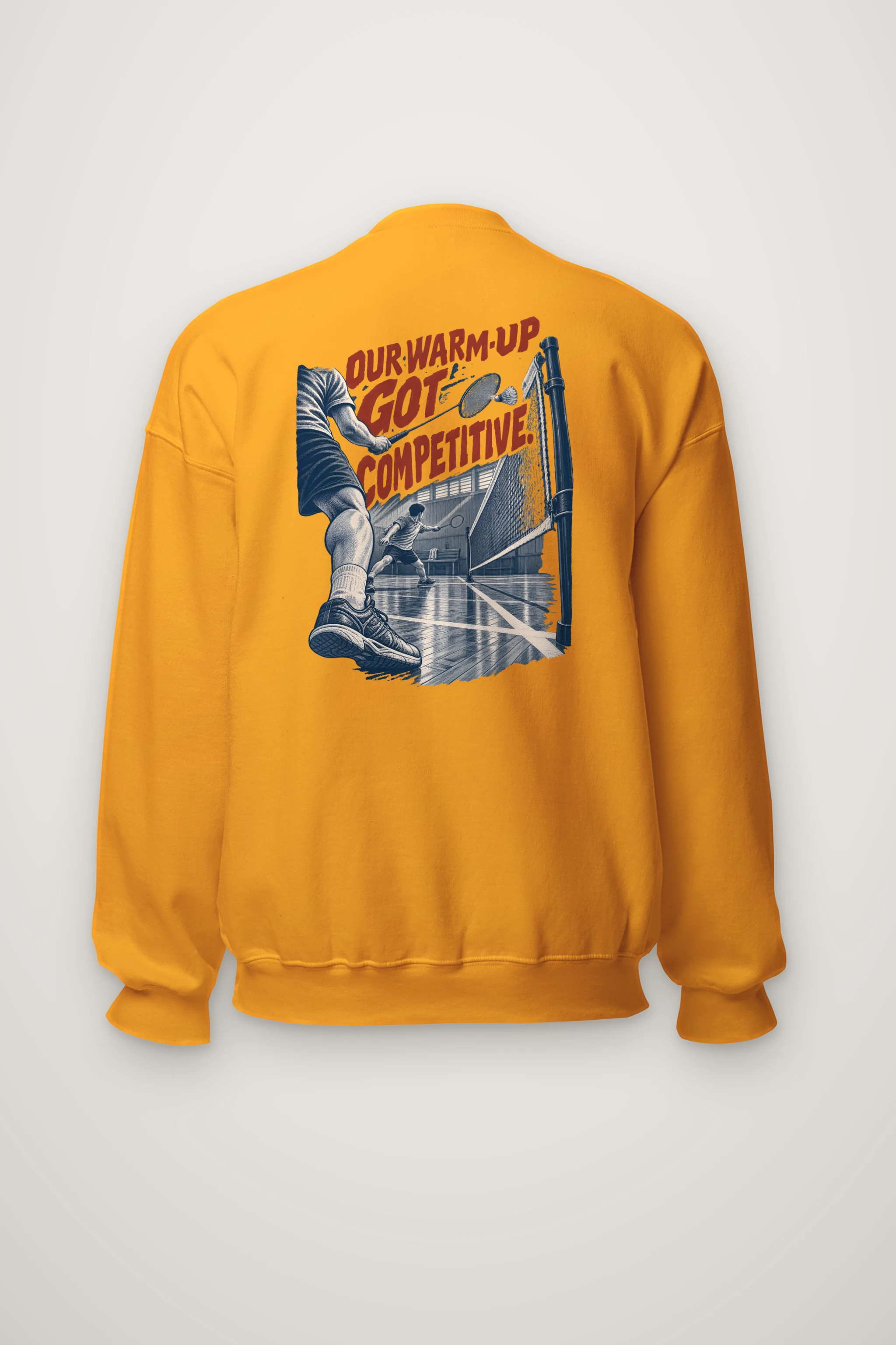 "Our Warm-Up Got Competitive" Heavy Blend Unisex Crewneck Sweatshirt