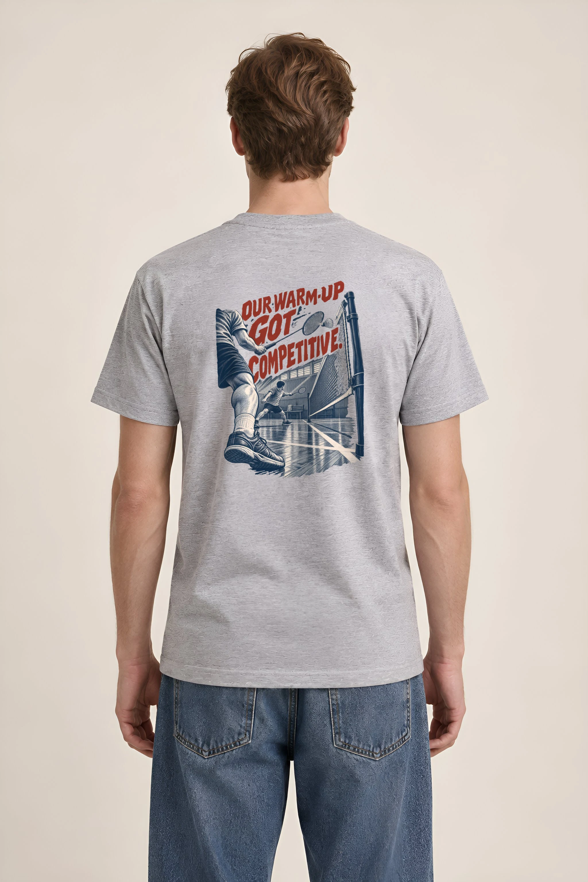 "Our Warm-Up Got Competitive" Heavyweight Unisex Crewneck T-shirt