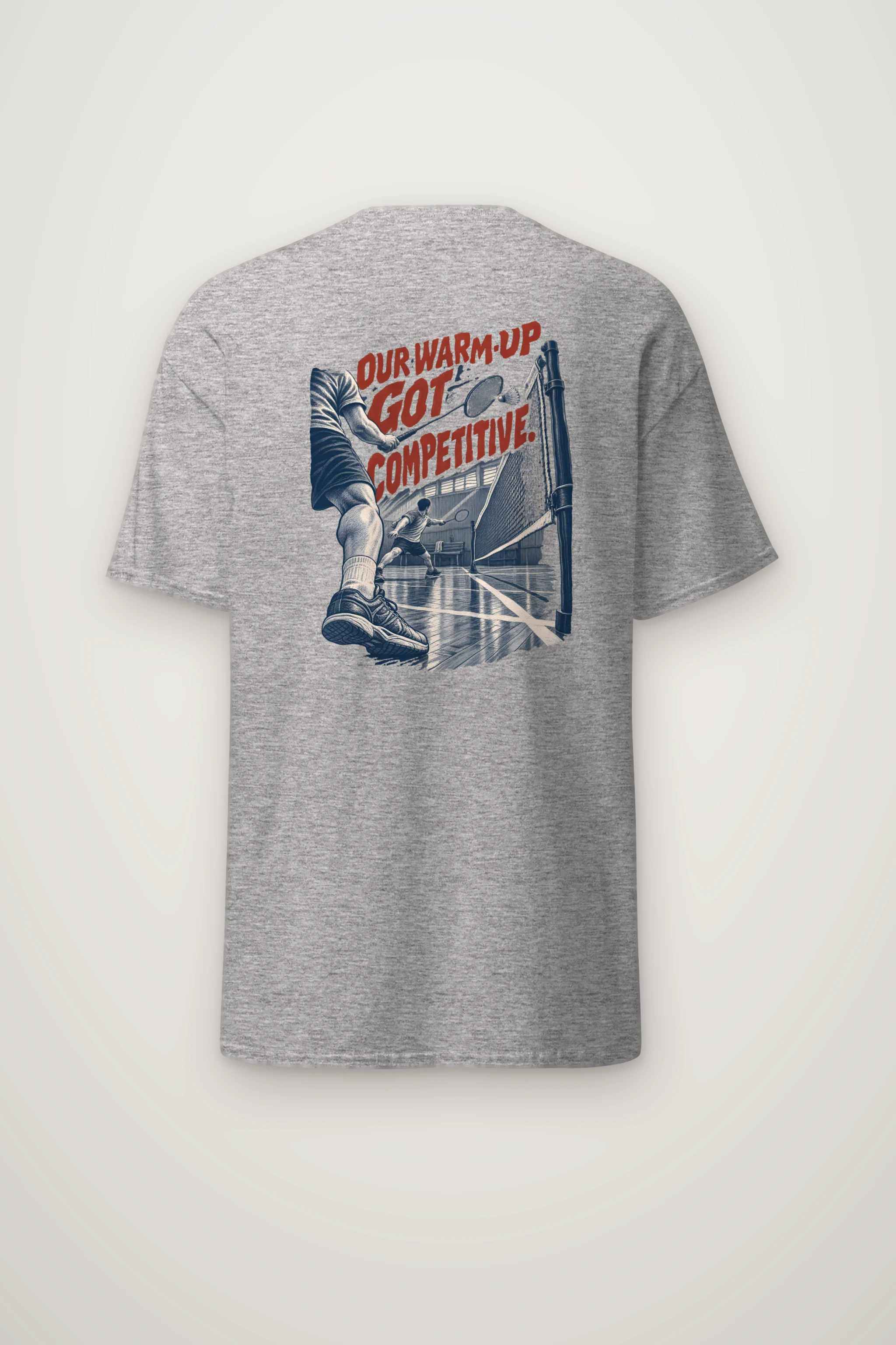 "Our Warm-Up Got Competitive" Heavyweight Unisex Crewneck T-shirt