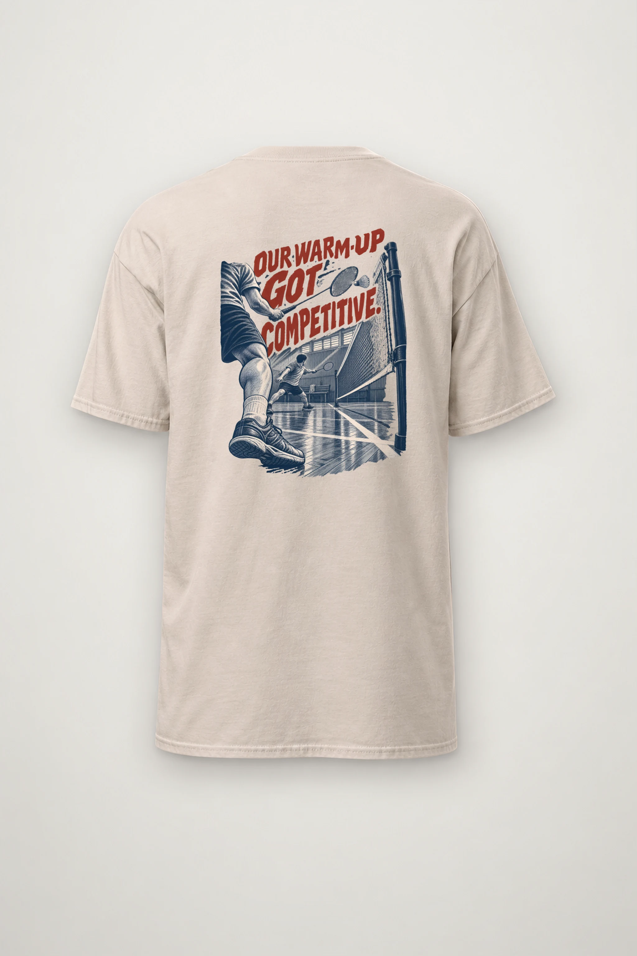 "Our Warm-Up Got Competitive" Heavyweight Unisex Crewneck T-shirt
