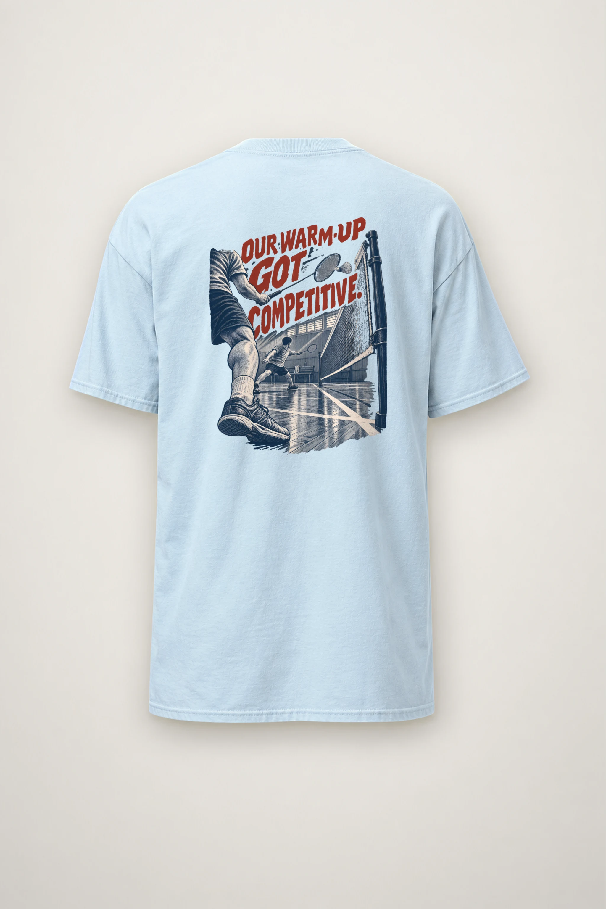"Our Warm-Up Got Competitive" Heavyweight Unisex Crewneck T-shirt