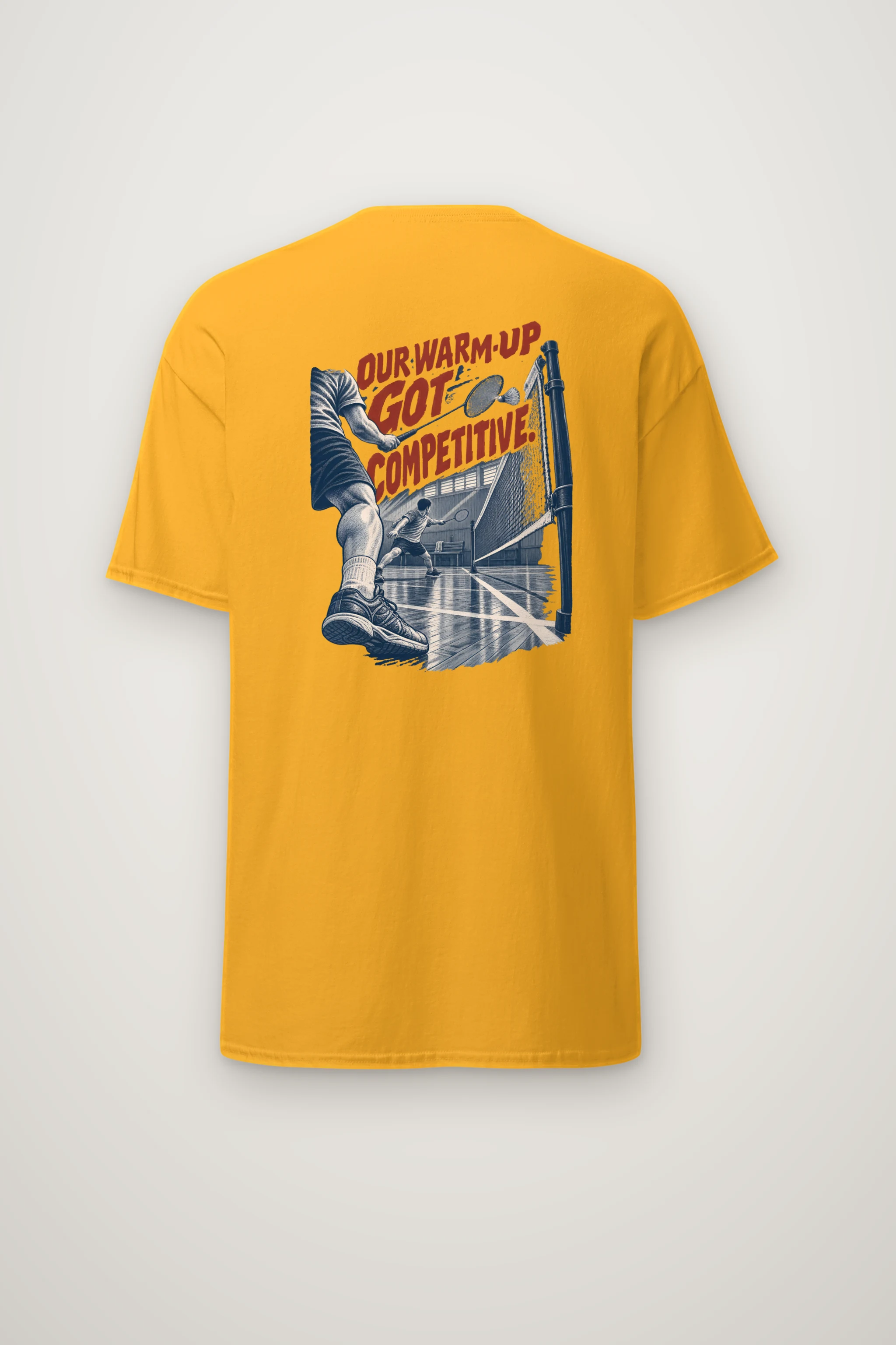 "Our Warm-Up Got Competitive" Heavyweight Unisex Crewneck T-shirt