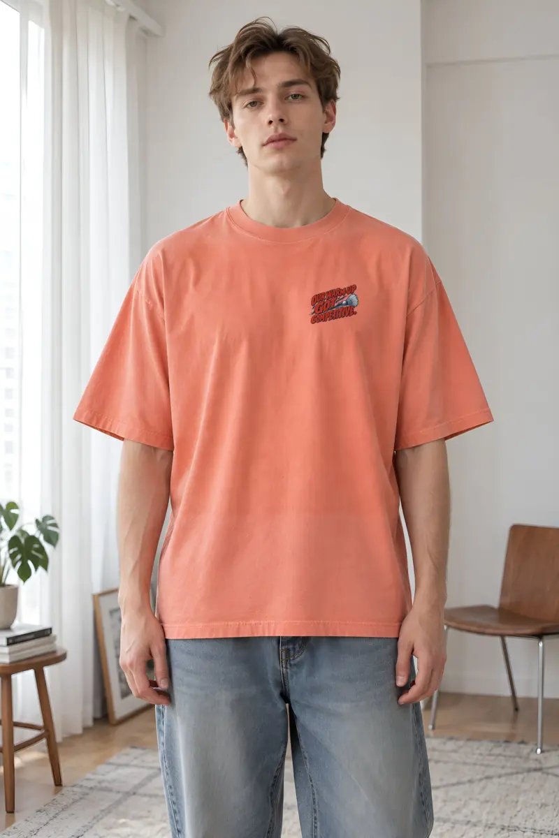 "Our Warm-Up Got Competitive" Unisex Oversized Heavyweight Crewneck T-Shirt