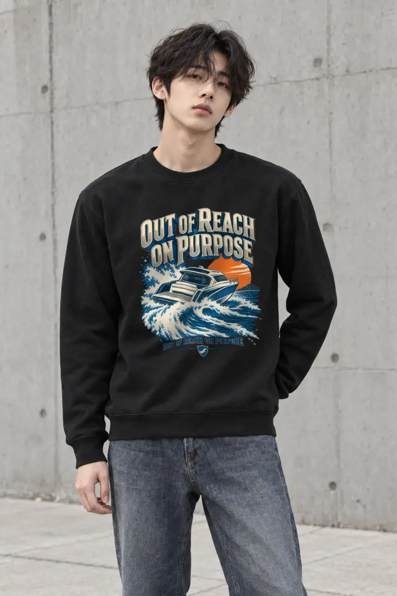 "Out of Reach on Purpose" Heavy Blend Unisex Crewneck Sweatshirt