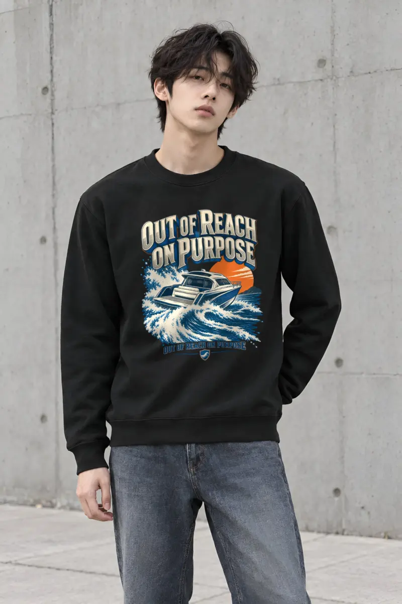 "Out of Reach on Purpose" Heavy Blend Unisex Crewneck Sweatshirt