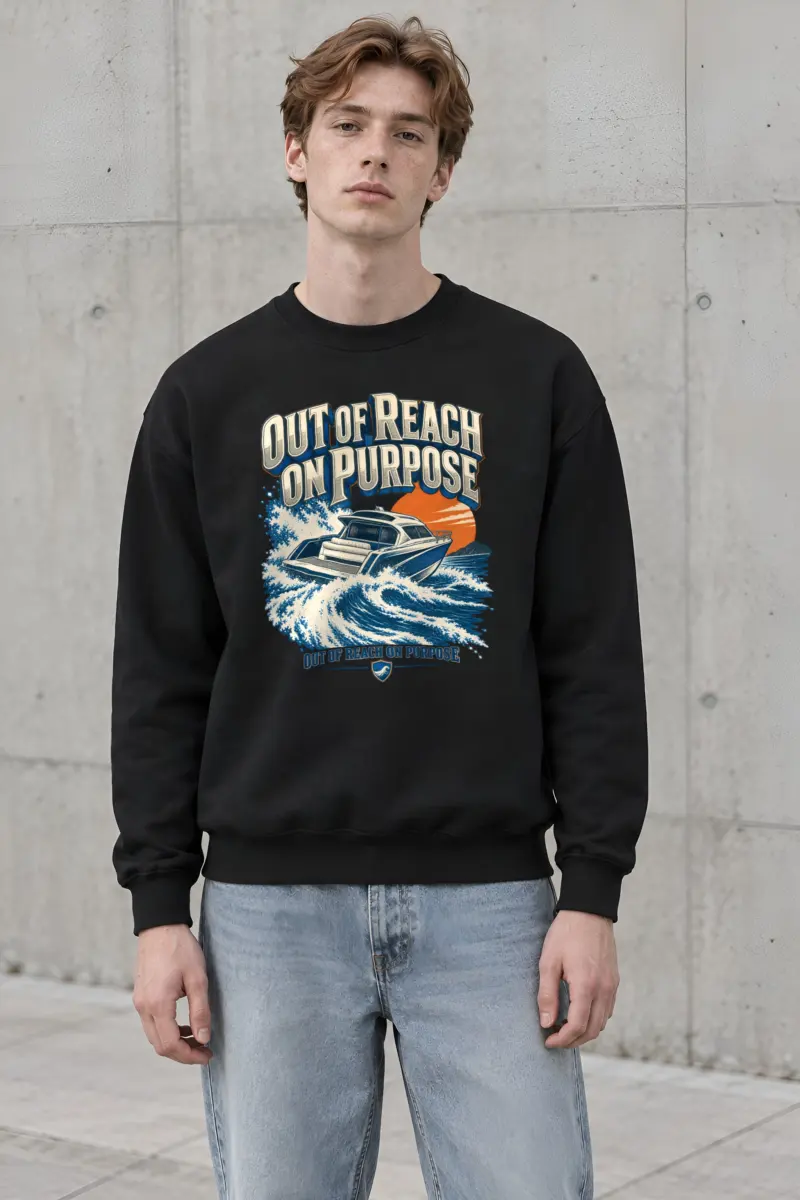 "Out of Reach on Purpose" Heavy Blend Unisex Crewneck Sweatshirt